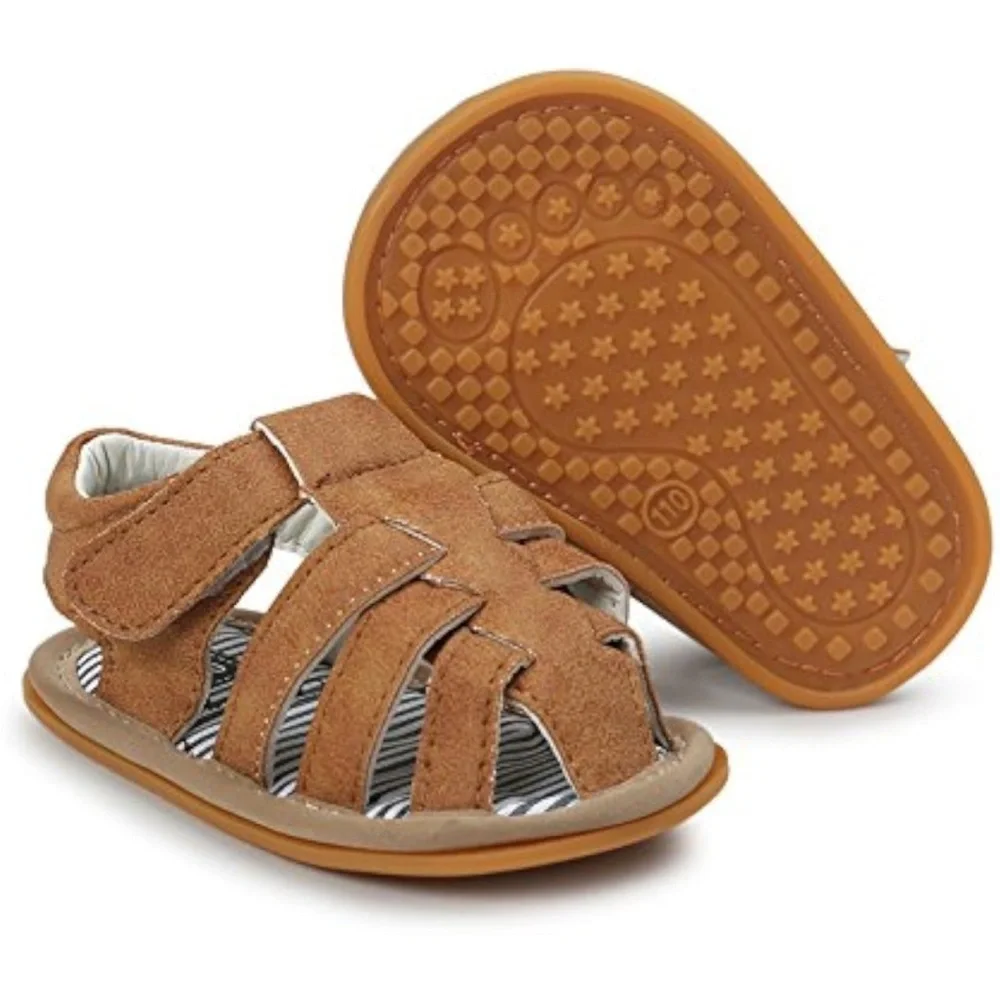 Baby Unisex Sandals Rubber Sole Summer Shoes Sandals 100% PU 6-12 Months NWT